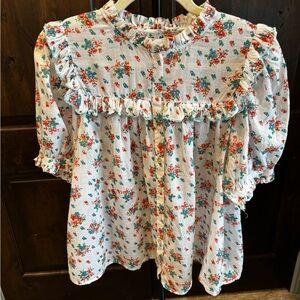 Doen Ruffle Floral Blouse